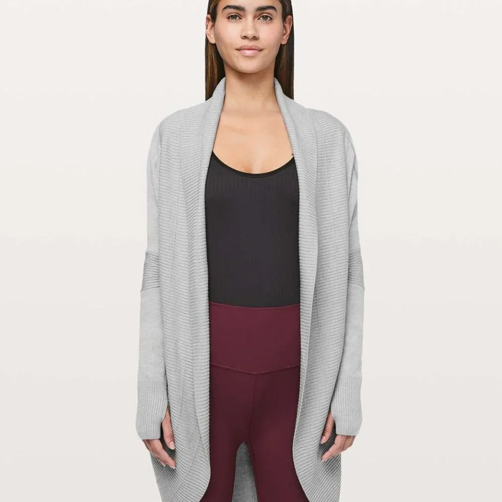 Lululemon Wrap It Up Sweater Gray Size 4‎ - Picture 17 of 17